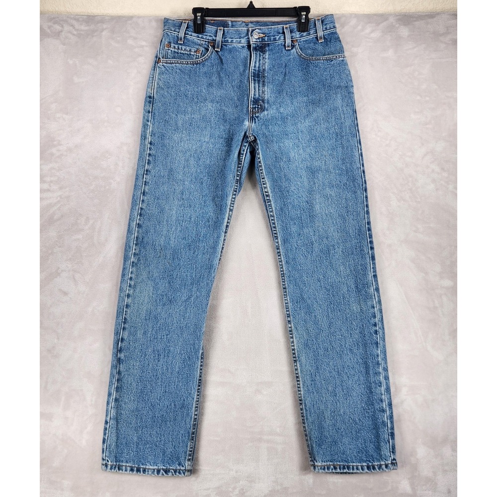 Vintage Levis 505 Jeans Mens 36x32 Medium Wash Blue Regular Straight Denim 90s